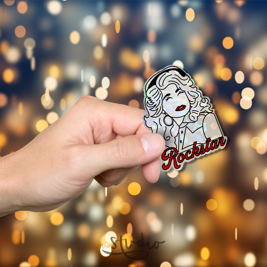 Dolly Rockstar Sticker