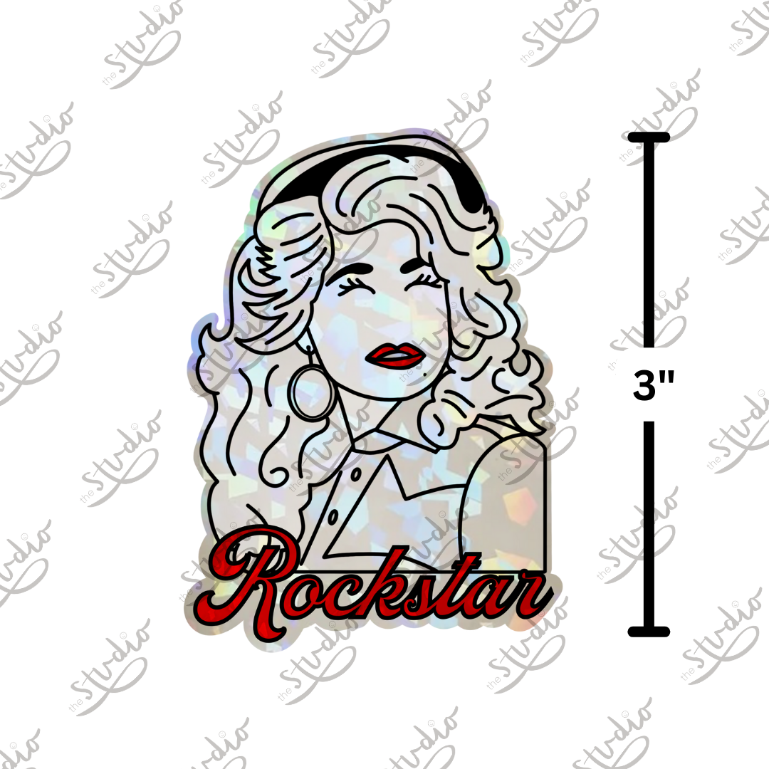 Dolly Rockstar Sticker